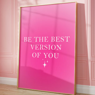 Pink Motivational Inspirational Aesthetic Wall Art