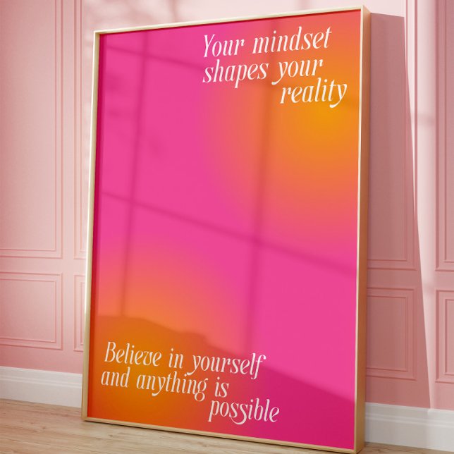 Pink Motivational Quote Poster | Mindset Wall art (Creator Uploaded)