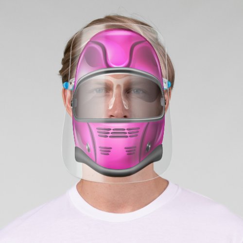 Pink Motorcycle Helmet Face Shield