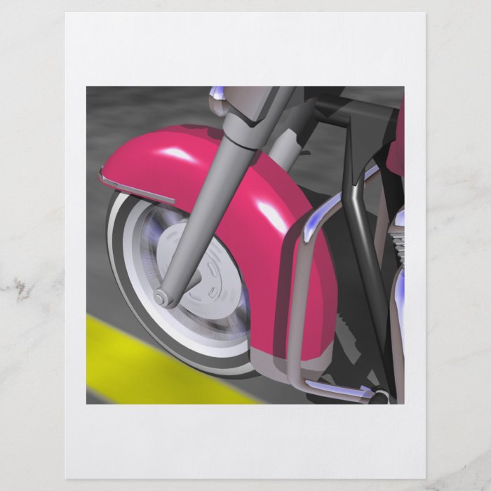 Pink Motorcycle Personalized Flyer