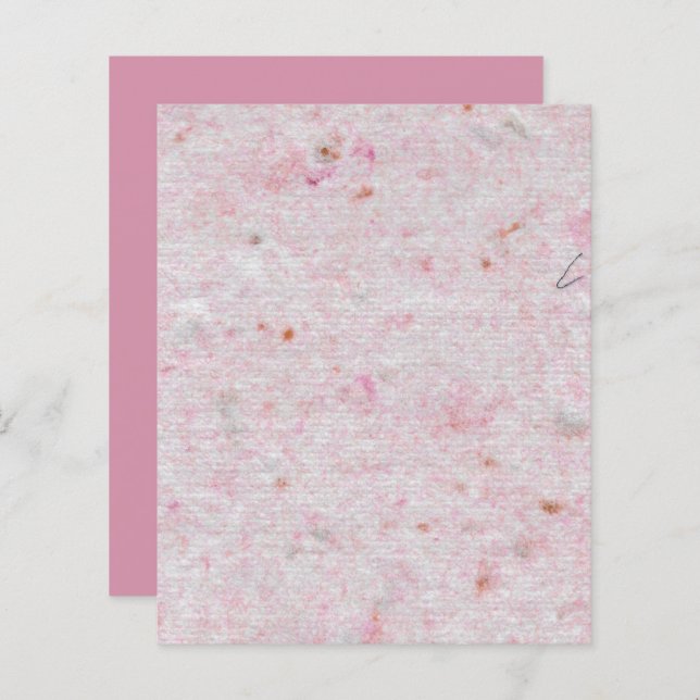Pink Mottled Handmade Texture Scrapbook Paper (Front/Back)
