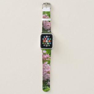 Pink Mountain Laurel Apple Watch Leather Band