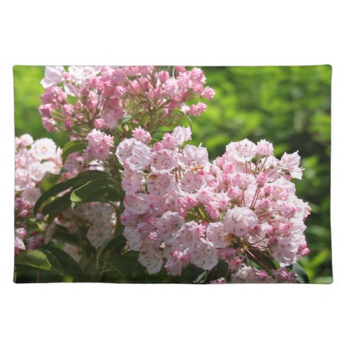 Pink Mountain Laurel Flowers Cloth Placemat