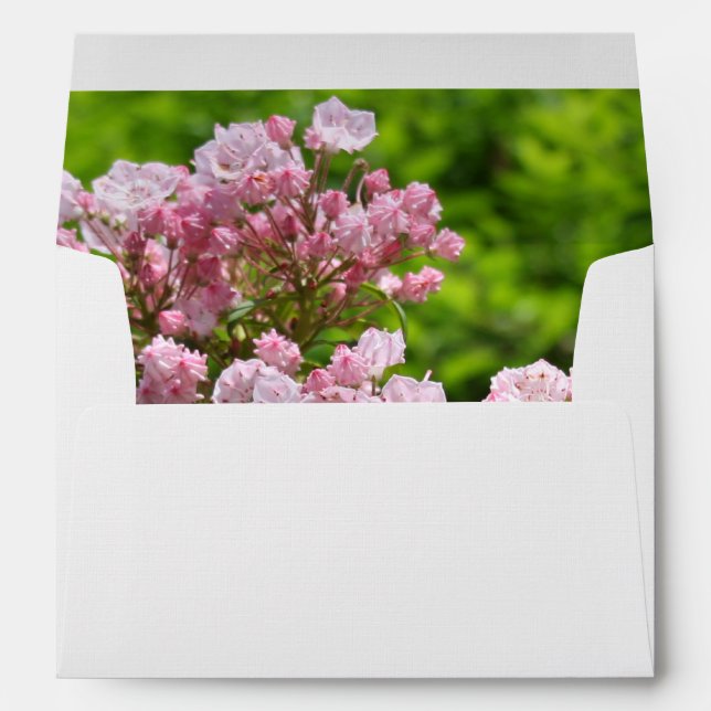 Pink Mountain Laurel Wedding Envelopes (Back (Bottom))