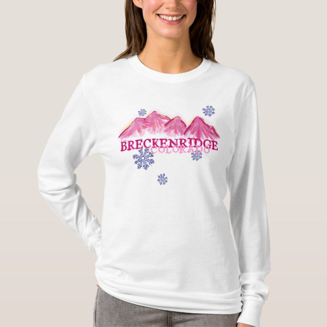 Pink mountains Breckenridge Colorado hoodie T-Shirt (Front)