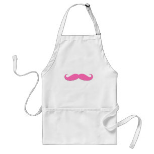 Pink Moustache Humor Create Your Own Adult Apron