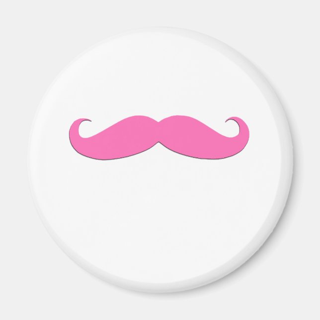 Pink Moustache Humor Create Your Own Magnet (Front)