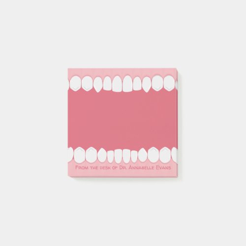 Pink Mouth with Teeth Personalize Notes
