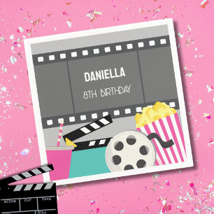 PINK MOVIE NIGHT NAPKINS