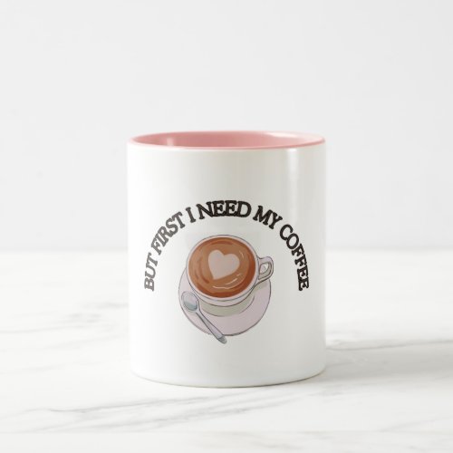 Pink mug coffee lovers coffee trendy popular Two_Tone coffee mug