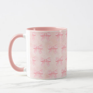 Pink mug with pink bows