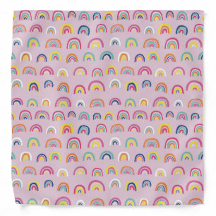 Pink Multi Rainbow pattern Bandana