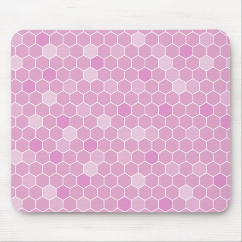 Pink Multicolour Hexagon Mouse Pad