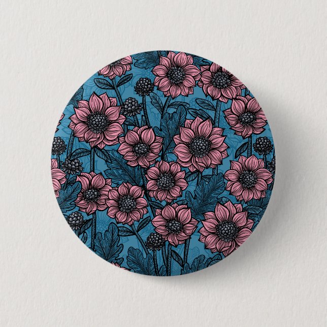 Pink Mums Button (Front)