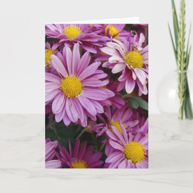 Pink Mums Card (Front)