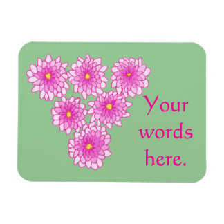 Pink Mums Flowers Chrysanthemums Magnets