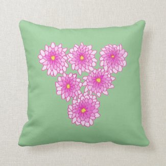 Pink Mums Flowers Chrysanthemums Pillows