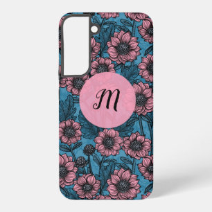 Pink Mums monogram Samsung Galaxy S22+ Case
