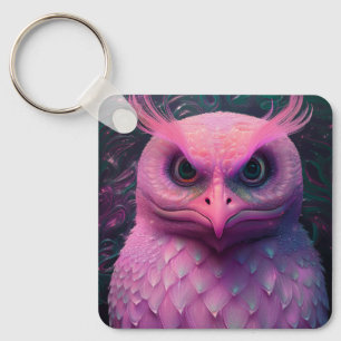 Pink Murloc/Owl Hybrid Creature Keychain