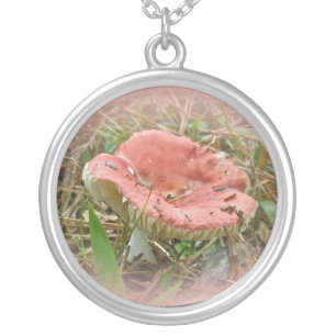 Pink Mushroom Necklace
