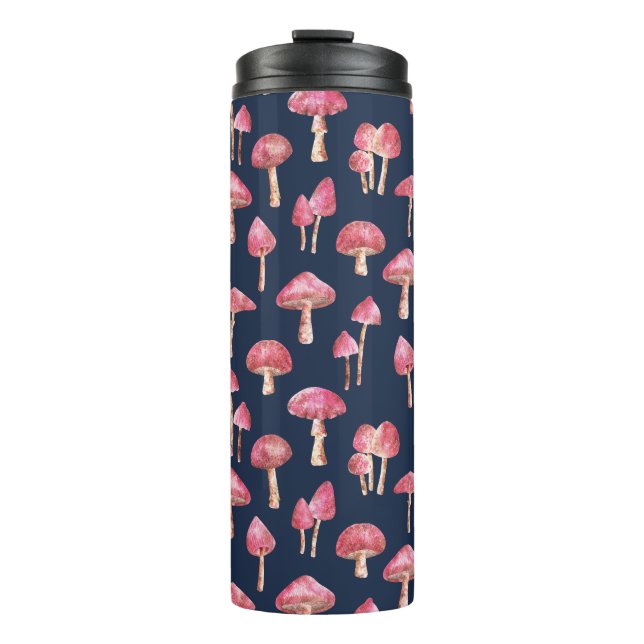 Pink Mushroom Thermal Tumbler (Front)