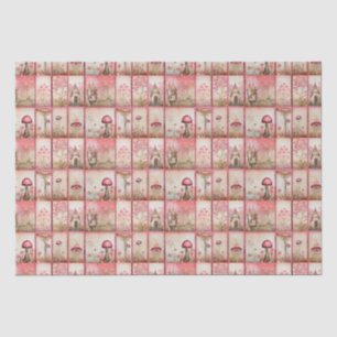 Pink mushrooms tissue paper