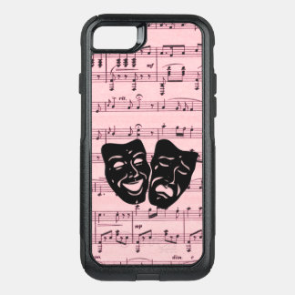 Pink Music and Theater Masks OtterBox Commuter iPhone SE/8/7 Case