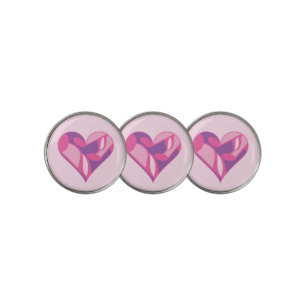 Pink Music Heart Golf Ball Marker
