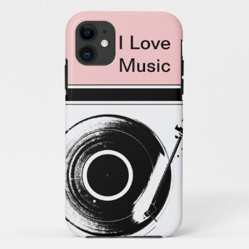 Pink Music Iphone Cases by PinkGirlyThings at Zazzle