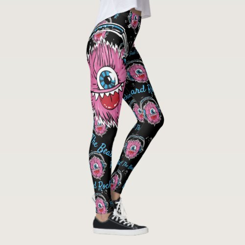 Pink Music Monster Exercise Leggings