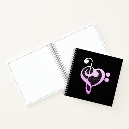 Pink Music Musician Heart Notebook