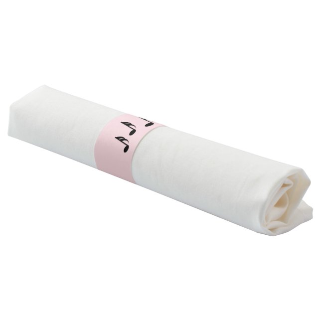 Pink Music Napkin Bands (Angled)