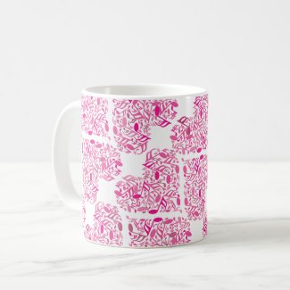 Pink Music Note Hearts Mug