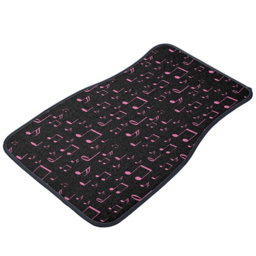 pink music notes pattern on any color background car mat