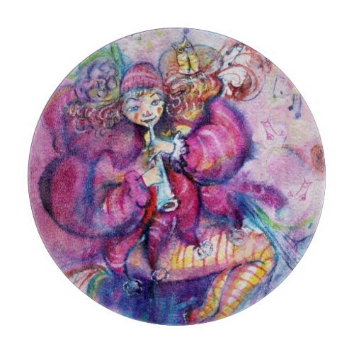 PINK MUSICAL CLOWN CUTTING BOARD