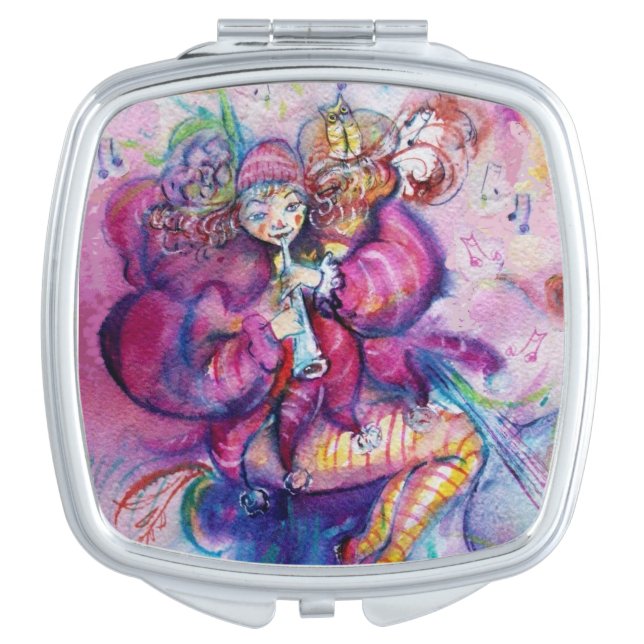 PINK MUSICAL CLOWN VANITY MIRROR (Front)