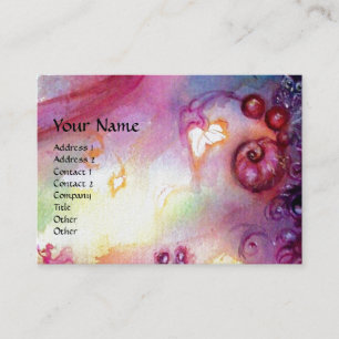 PINK MUSICAL CLOWN  Watercolor Business Card