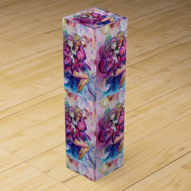 PINK MUSICAL CLOWN WINE GIFT BOX (Front)