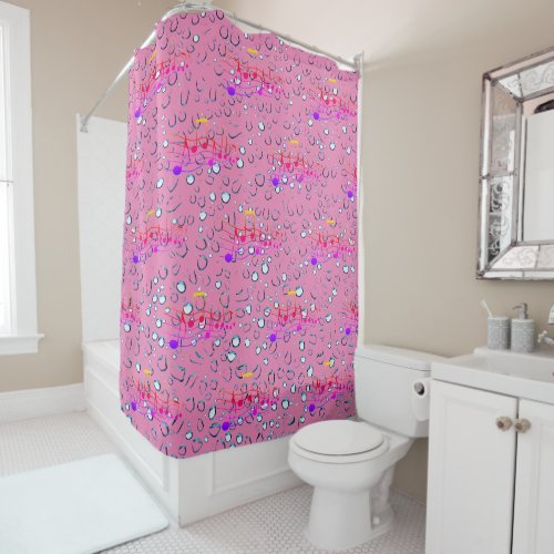 Pink _ Musical Notes  Shower Curtain