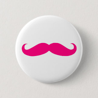 Pink Mustache Button