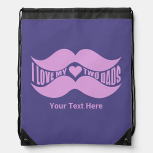 Pink Mustaches custom bag