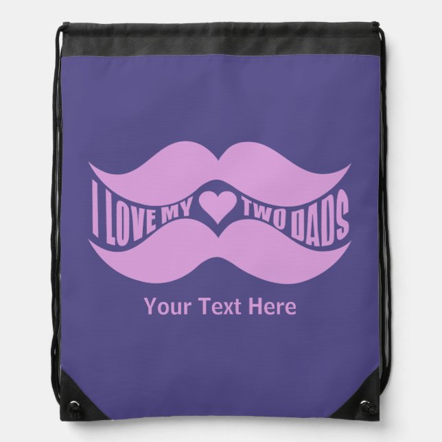 Pink Mustaches custom bag (Front)