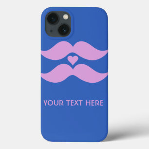Pink Mustaches custom color cases