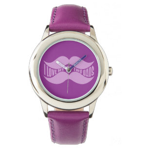 Pink Mustaches custom color watches