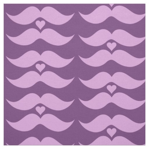 Pink Mustaches custom fabric
