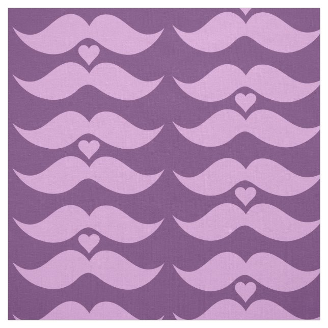 Pink Mustaches custom fabric (Swatch)