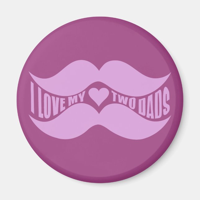 Pink Mustaches custom magnet (Front)