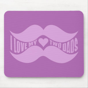 Pink Mustaches custom mousepad