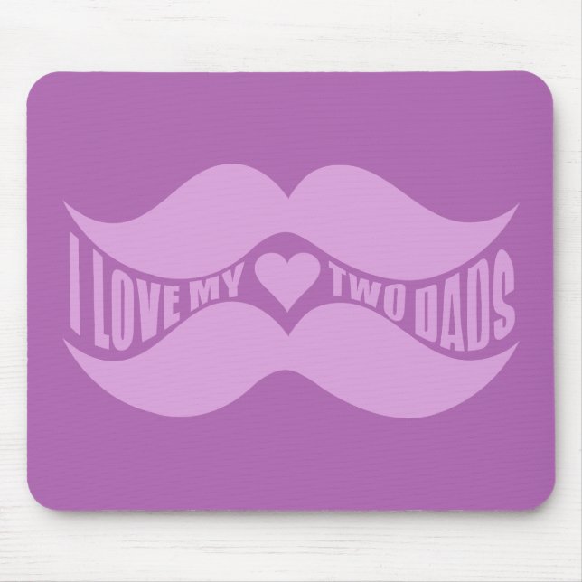 Pink Mustaches custom mousepad (Front)