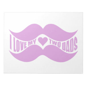 Pink Mustaches custom notepad